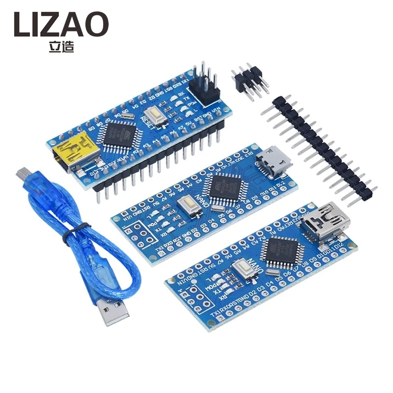 LIZAO Nano 3.0 Type-C Development Board ATMEGA328PB CH340 Chip 16MHz Crystal Oscillator Pre-flashed Bootloader Module