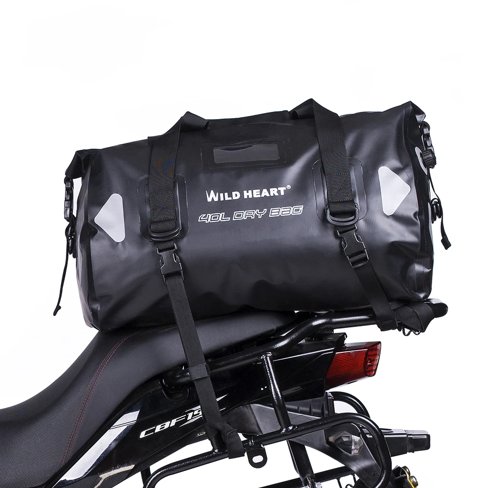 

WILD HEART Waterproof Motorcycle Duffel Bag PVC500D Double-bottom With Rope Straps and Inner Pocket 100Lfor Camping,Motorcycle