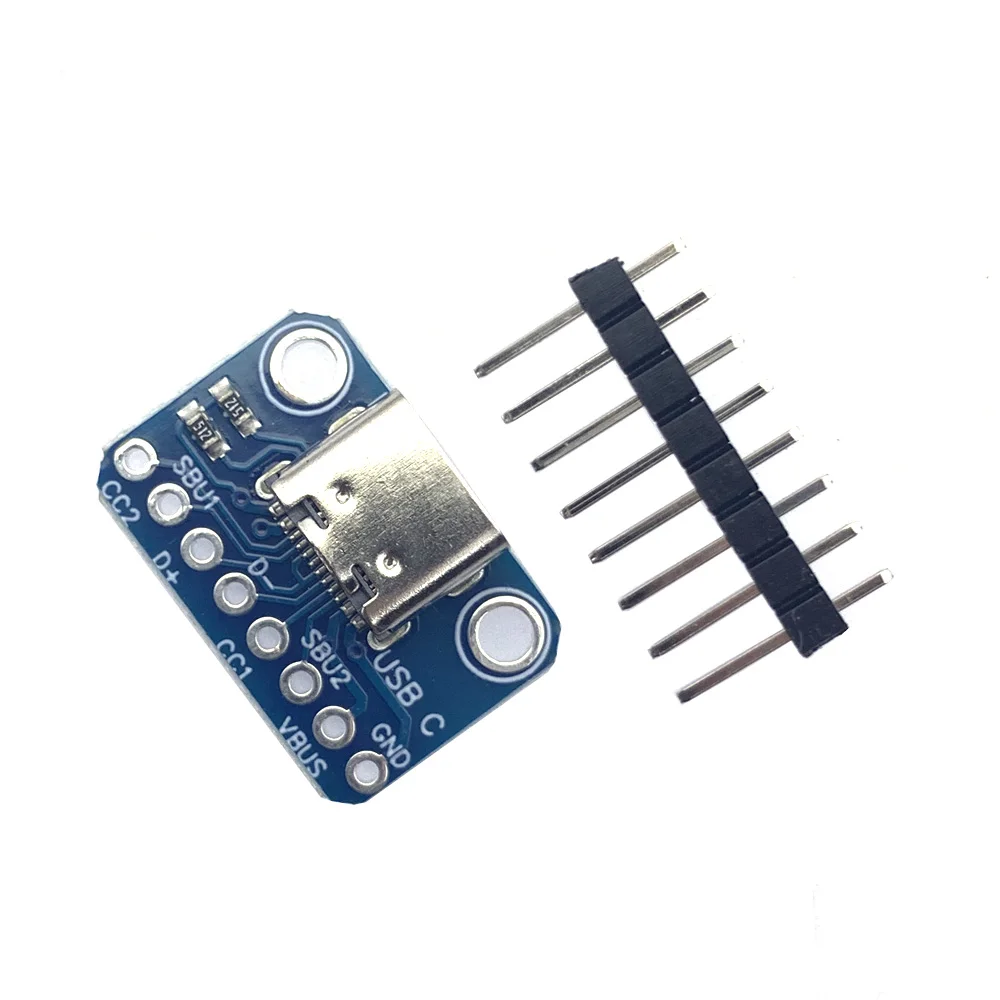 1-5PCS 16Pin 2.54mm USB TYPE-C to PCB Data Transmission Power Adapter Pin Board Test Board Solder Female DIP Connector Socket