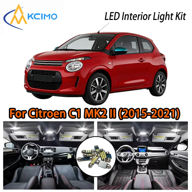 

KCIMO For Citroen C1 MK2 II (2015-2021) Premium LED Interior Kit - 2 Colors , Quick Installation, Long-Lasting