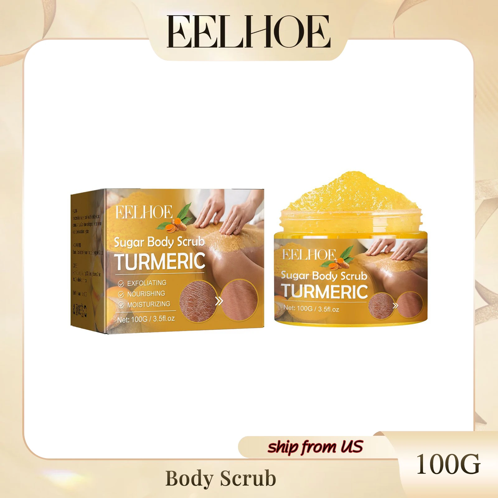 Turmeric Body Scrub Deep Cleanses Skin Deep Care For Skin Reduces Dirt And Acne Cleanses Body Exfoliates Skin Body Scrub