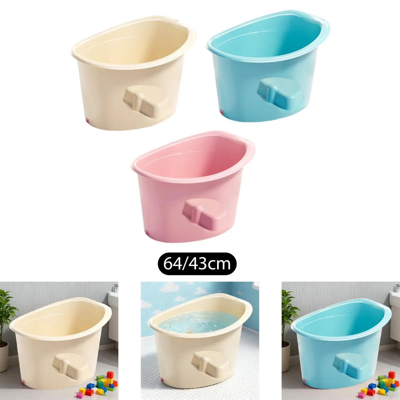 Baby Bath Bucket Sit and Soak for Ages 5-8 Years Old Children Boys and Girls