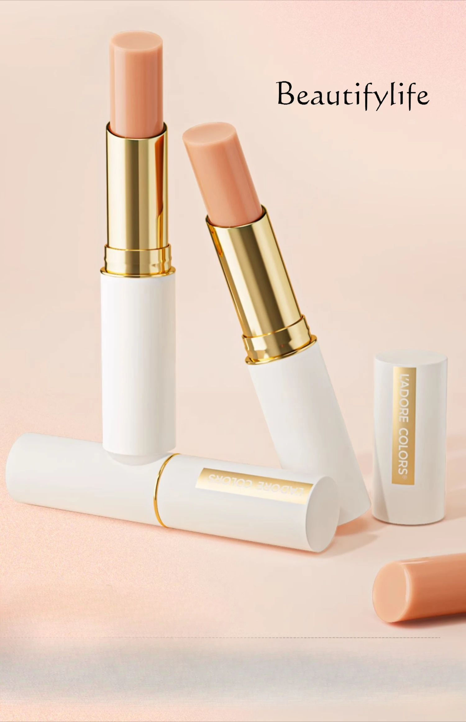 Delicate high-end color-changing lip balm, cute water gloss lip color-changing lipstick, lip glaze.