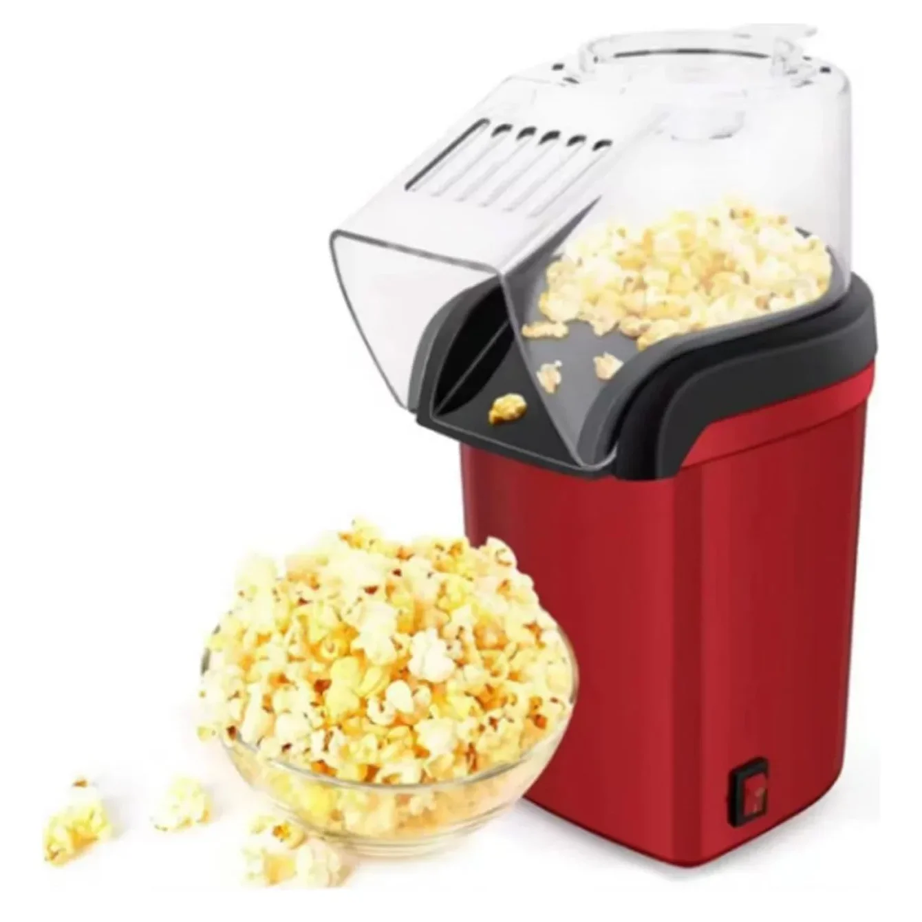 La mejor máquina para hacer palomitas de maíz con aperitivos de aire caliente como se ve en la TV, máquina eléctrica para palomitas de maíz de 110V, 220V y 1200W con taza medidora de maíz y núcleo