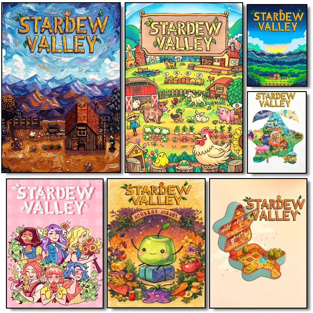 Game S-Stardew V-Valley Poster Modern Aesthetic Wall Art | Stylish Bedroom Home Decor & Unique Gift Ideas