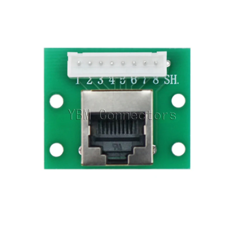 5Pcs RJ45 Adapter Board To XH2.54 Modular Ethernet Connector Adapter Network Interface + Breakout Board + Pin Header