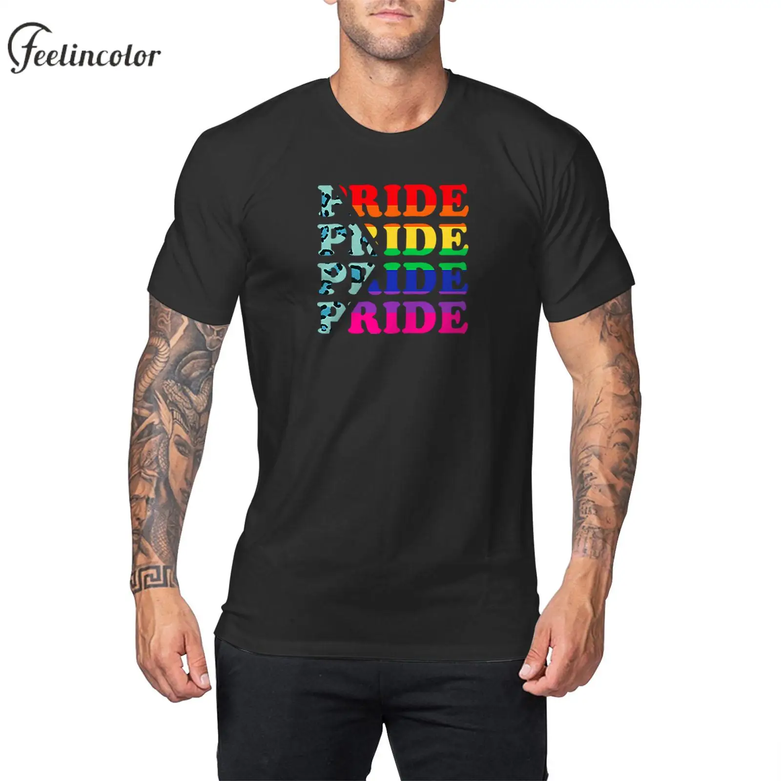 

LGBT Pride Month Shirt for Men Rainbow Graphic T-Shirts Short Sleeve Black Top Can't Even Think Straight Letter Print Tee Shirt