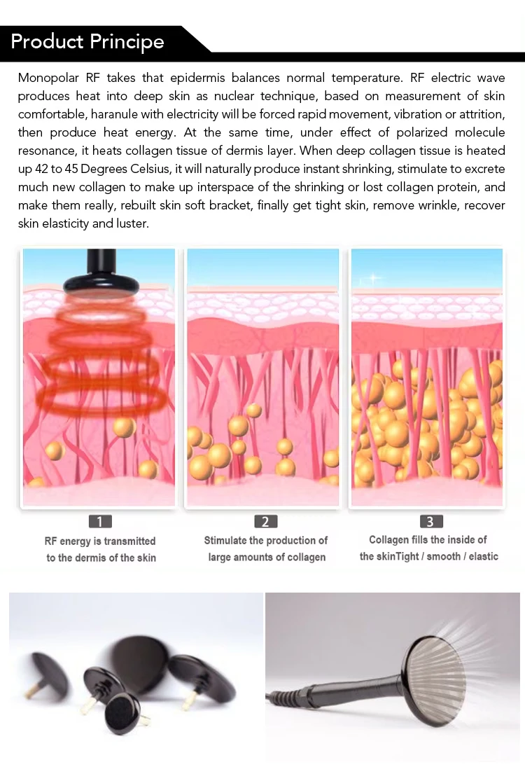 얼굴과 몸 고주파 기계 직업적인 단극 Rf 고주파 고주파 기계