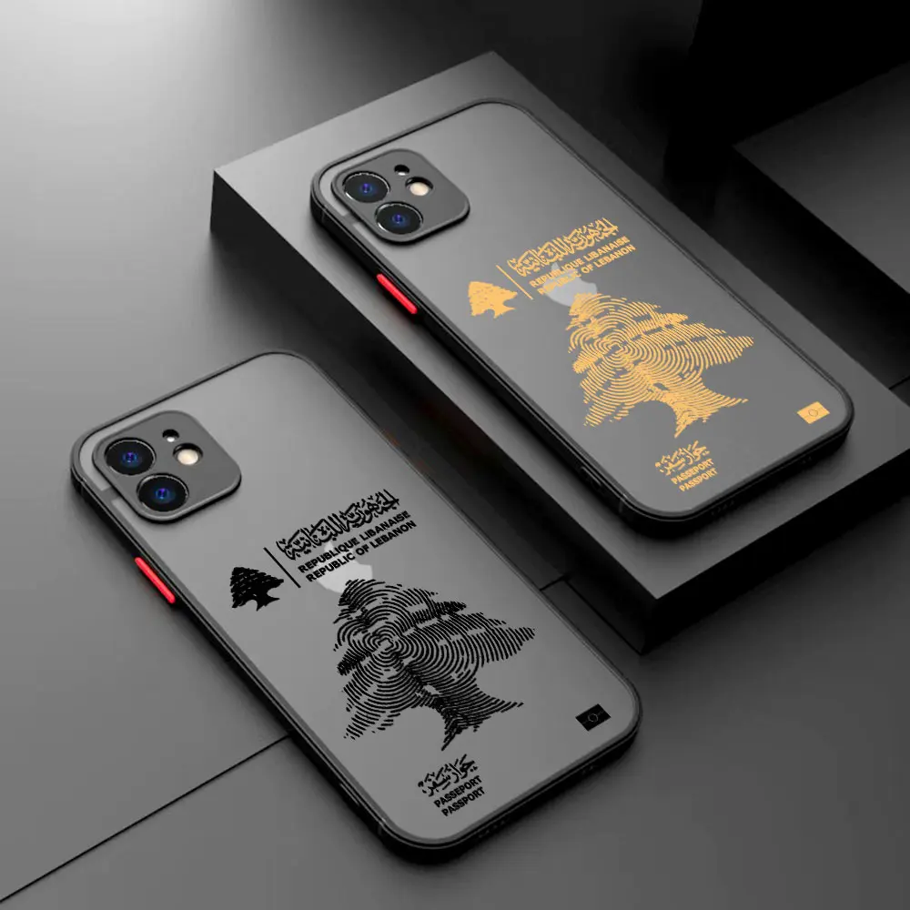 Lebanon Passport Case For Samsung A73 A72 A71 A53 A52 A51 A42 A33 A32 A31 A30 A23 A22 A14 A13 A12 4G 5G Matte Transparent Capa