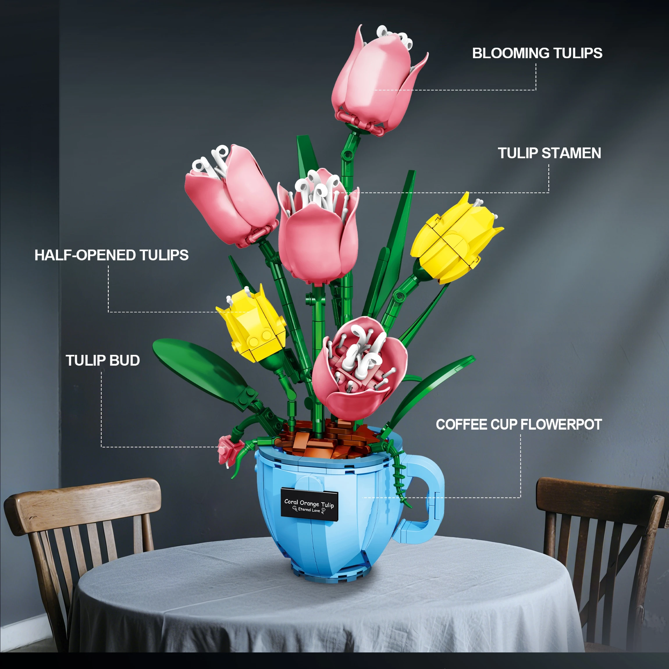 Set Blok Bangunan Cangkir Kopi - Home Decor Tulip ulasan dan harga
