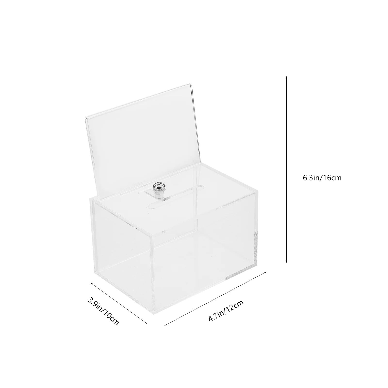 صندوق تبرع أكريليك شفاف، صندوق تجميع الاقتراع، الاستخدام العملي متعدد الوظائف لتركيب الصمامات #2