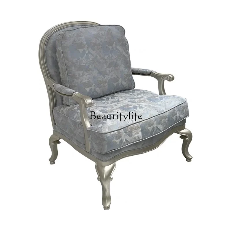 

American light luxury solid wood sofa chair whole sofa retro modern combination set