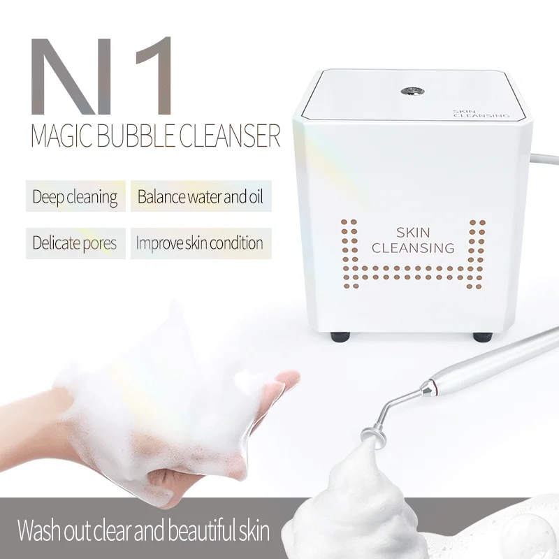 Professional Oxygen Magic Bubble Cleansing Machine Salon Skincare SPA Tool Deep Facial Cleansing Pores Water Oil Balance