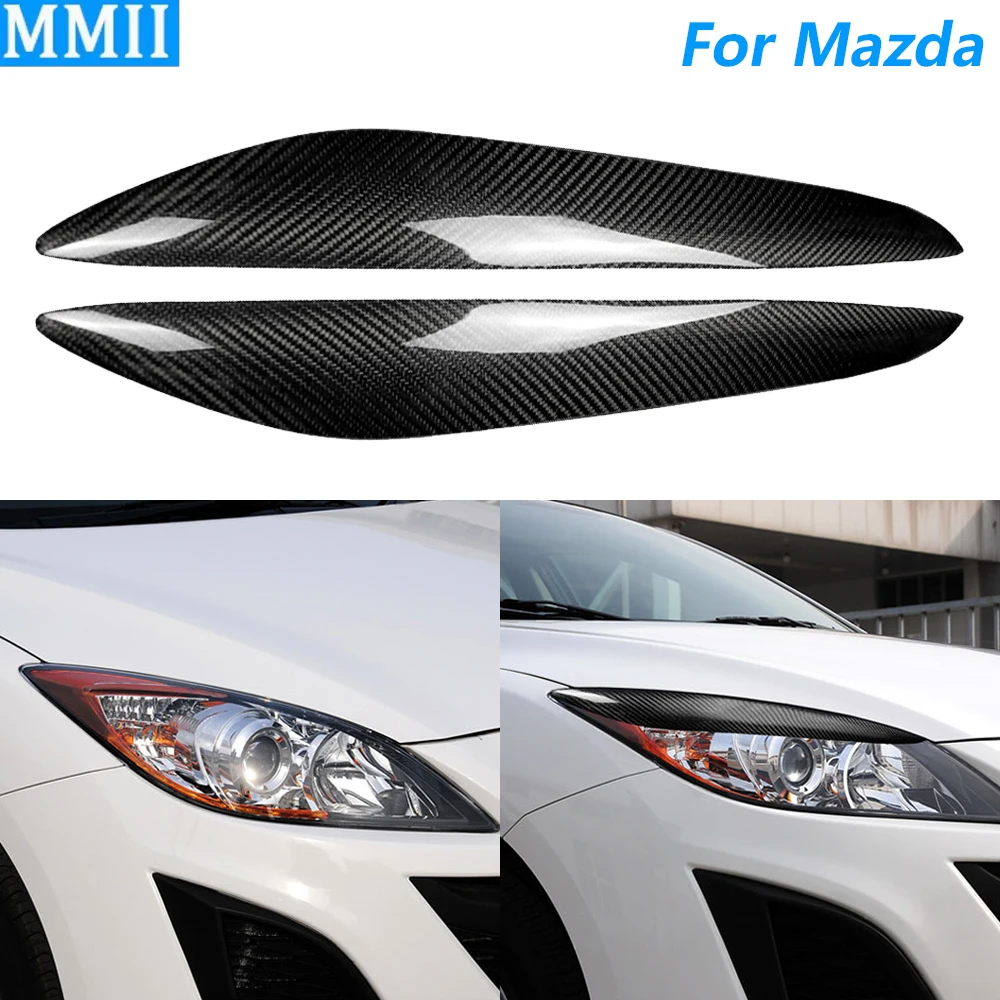 

Для Mazda 3 2010-2013 настоящая сухая передняя фара из углеродного волокна, крышка для век, панель, декоративные автомобильные аксессуары, модификация