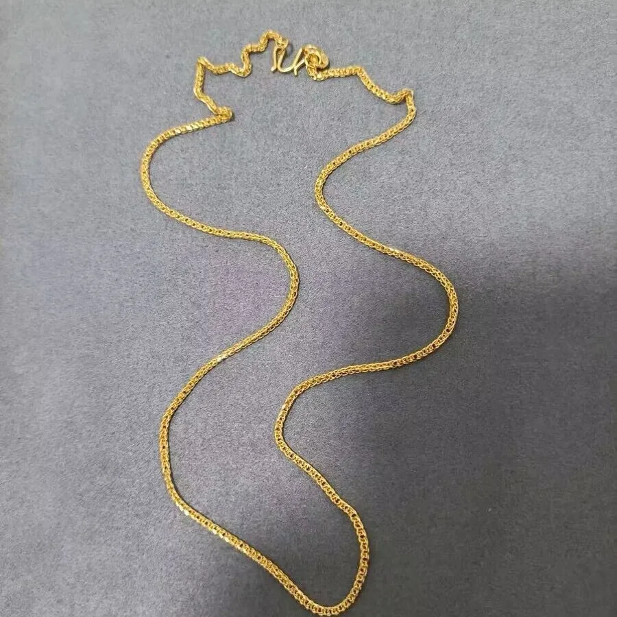 

Titanium Steel Chopin Chain Necklace Detachable Clasp Fit Charms Thin Gold Tone Color Retention Minimalist Versatile Choker