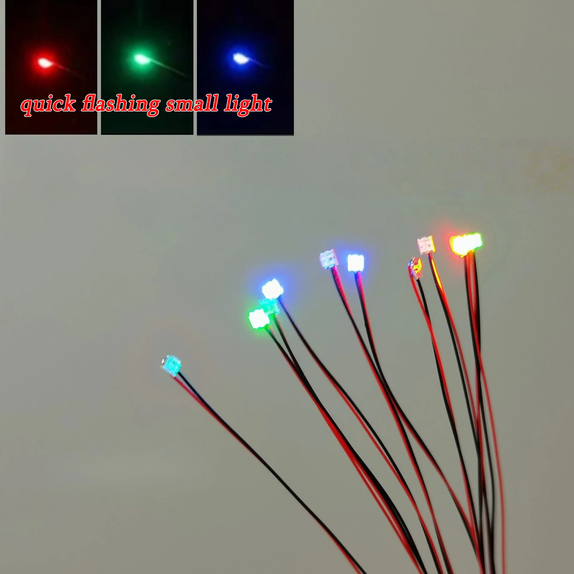0807 Blinkende LED-Lichter Mikro-Szenenbeleuchtung Modifikationsmaterialien für Auto/Roboter Kleine Lampen-Modellbausätze Diorama-Zubehör – Detail 1