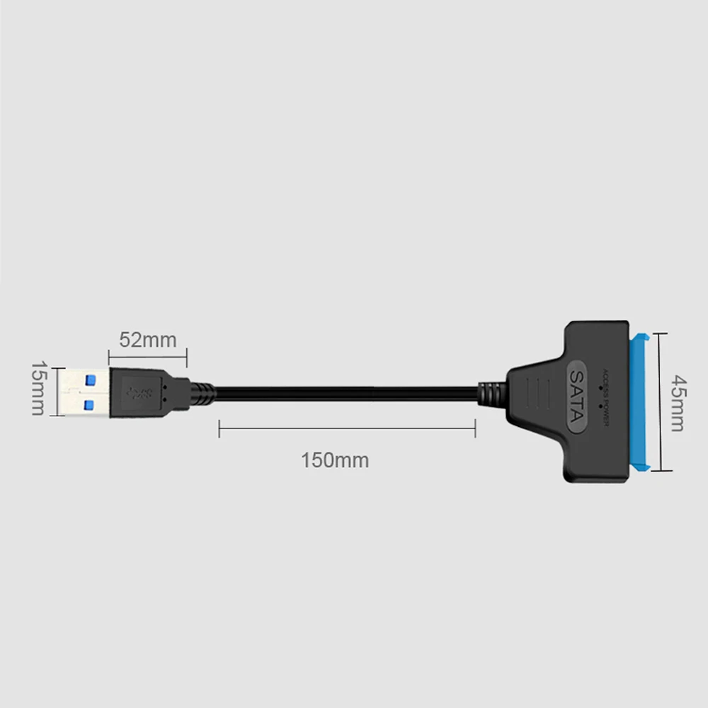 محول كابل USB ساتا ، يصل إلى 6 جيجابايت في الثانية ، يدعم بوصة ، قرص صلب ، 22 دبوس ، كابل ساتا الثالث