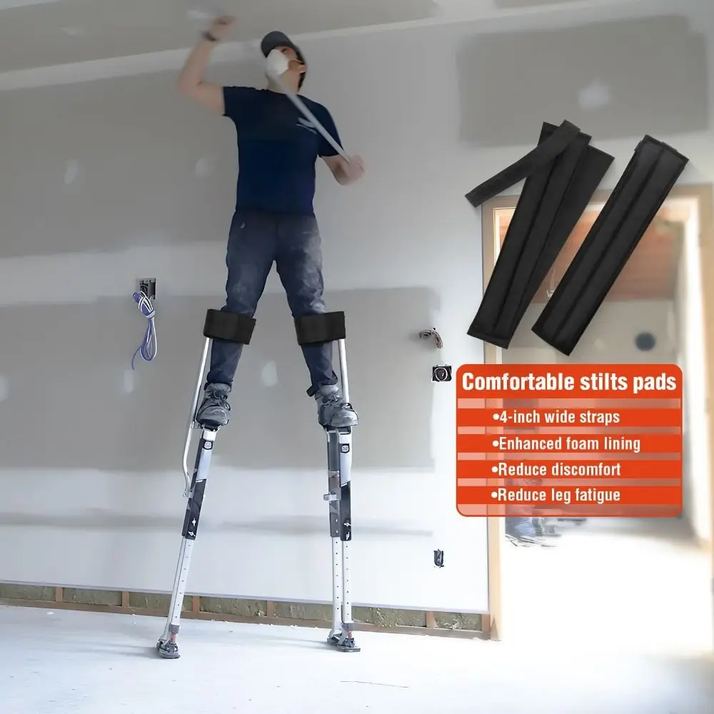 

1 Pair Adjustable Drywall Stilt Straps Tear-Resistant Nylon Comfortable Stilt Straps Pressure Relief Durable Heavy Duty Straps
