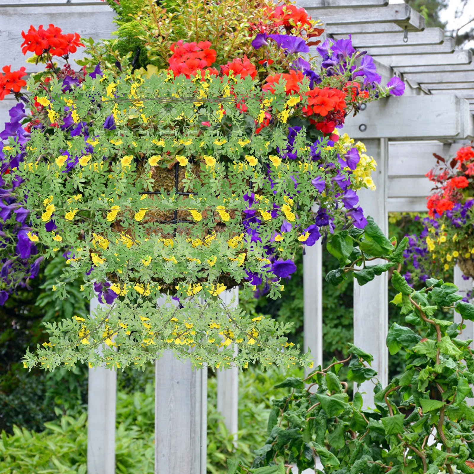 

Daisy Rattan Vine Decor Artificial Plant nament Simulation Flower Adornment Home Party Garden Yard Holiday Thanksgiving Festive