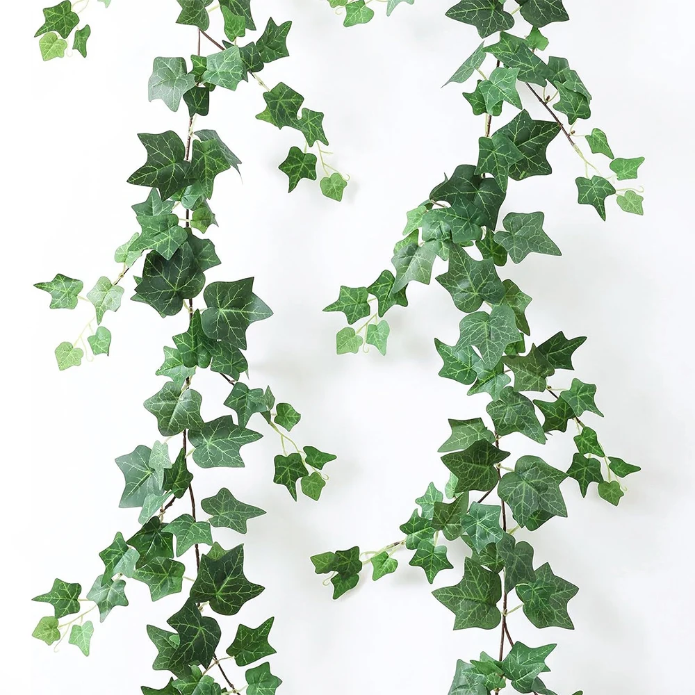 Guirnalda de hiedra artificial de 1/3/5 piezas, 1.8m, plantas colgantes de hiedra artificial para decoración de paredes del hogar, arcos, bodas, interiores y exteriores