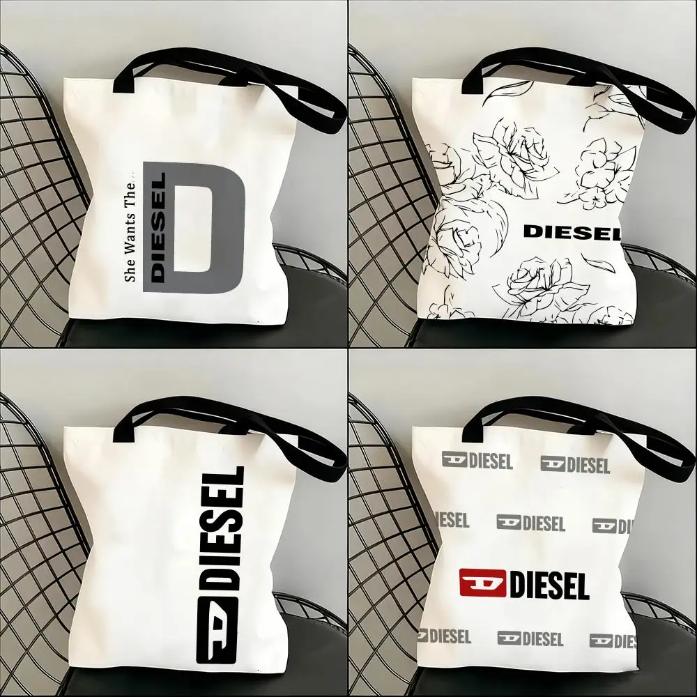 

fashion D-Dieseles Storage Bags Lightweight Canvas Shoulder Shopper Fashionable Eco Multi Use Tote with Large Capacity