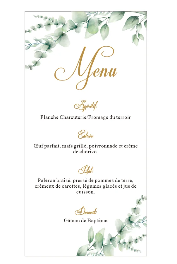 50 szt. Karta Menu ślubne spersonalizowane papierowe Brunch Menu pomysły na akcesoria weselne na przyjęcie urodzinowe — zdjęcie 3