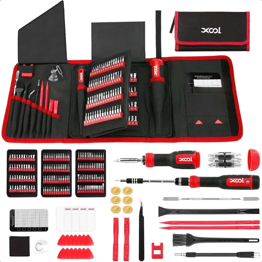 

Набор прецизионных отверток 200 в 1, инструмент для ремонта электроники, набор магнитных отверток с 164 битами для телефона, книги, компьютера, ноутбука, ПК