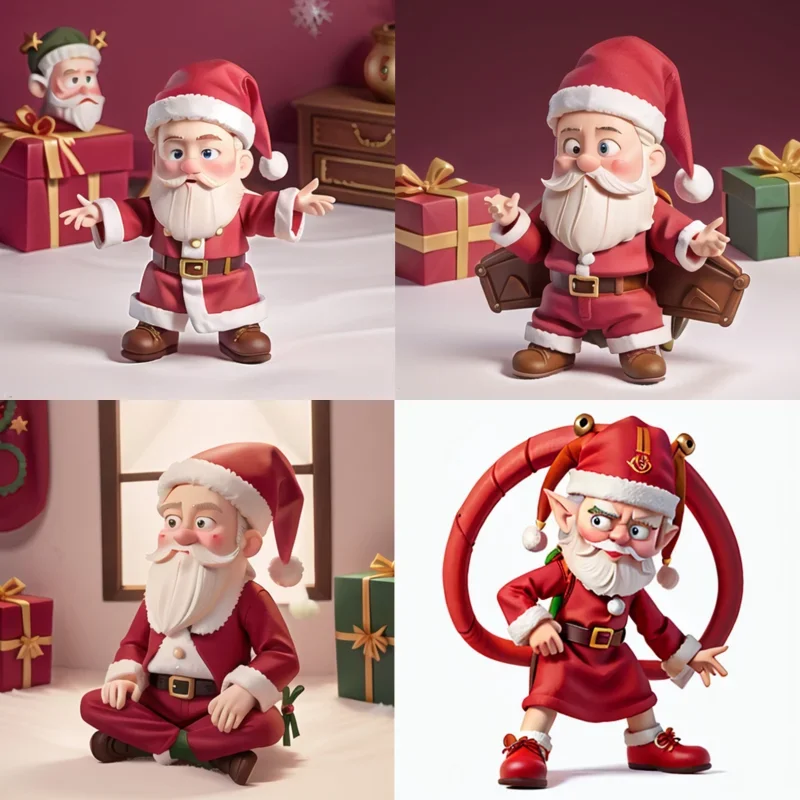 

Desktop Christmas Ornament Santa Claus Dolls Merry Christmas Statue 2023 Xmas Decoration for Home 2024 New Year Sculpture Gift