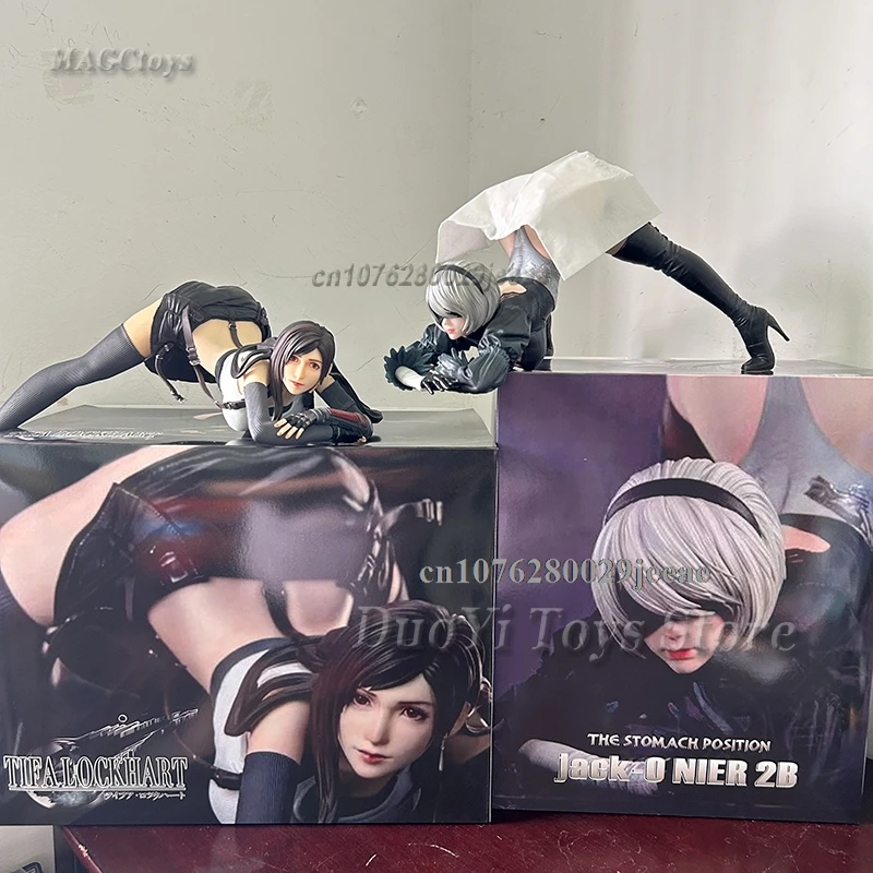 New Tifa PLAY ARTS Figure Kai VII Tifa NieR Automata YoRHa 2B Figure Lay Lie Prone Posture Action Figures Adult Model Doll Toys