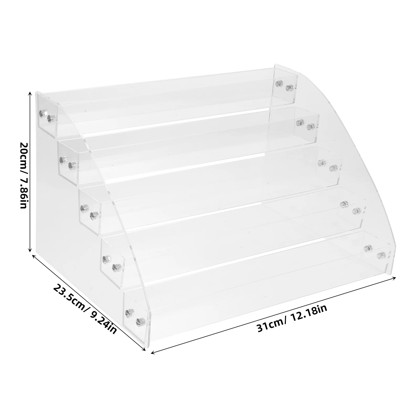 حامل عرض مكتبي مكون من 5 طبقات من الأكريليك الشفاف لتذاكر السحب وكتيبات بطاقات المعايدة وحامل منظم قابل للتركيب على الحائط #3