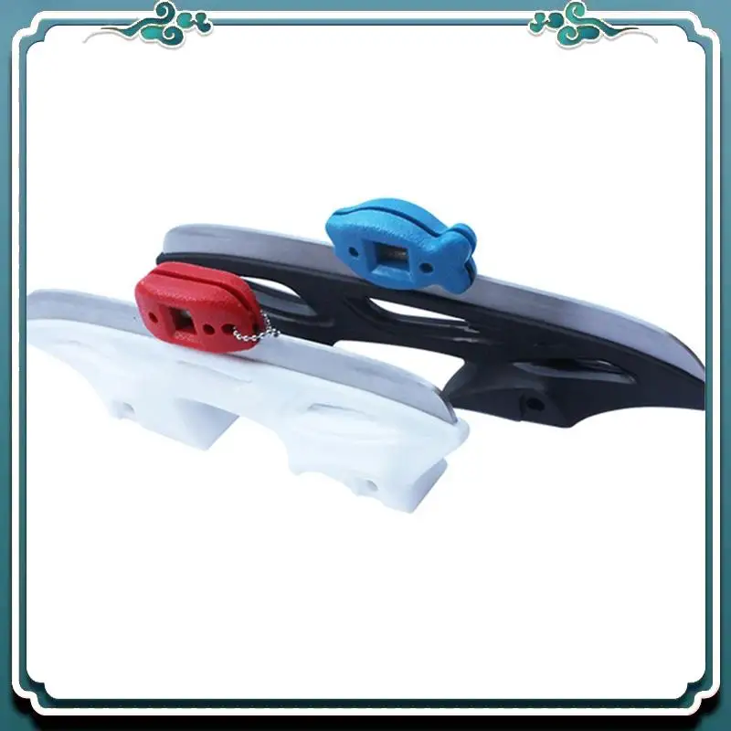 Ice Skate Double Side Sharpener Portable Hanging Ice Hockey Shoe Blades Sharpener Ice Skate Replacement Parts Accessories Red