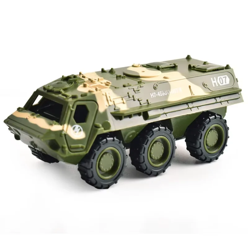 Liga de metal carro clockwork simulação militar tanque armado veículo blindado carro caminhão brinquedo das crianças modelo helicóptero