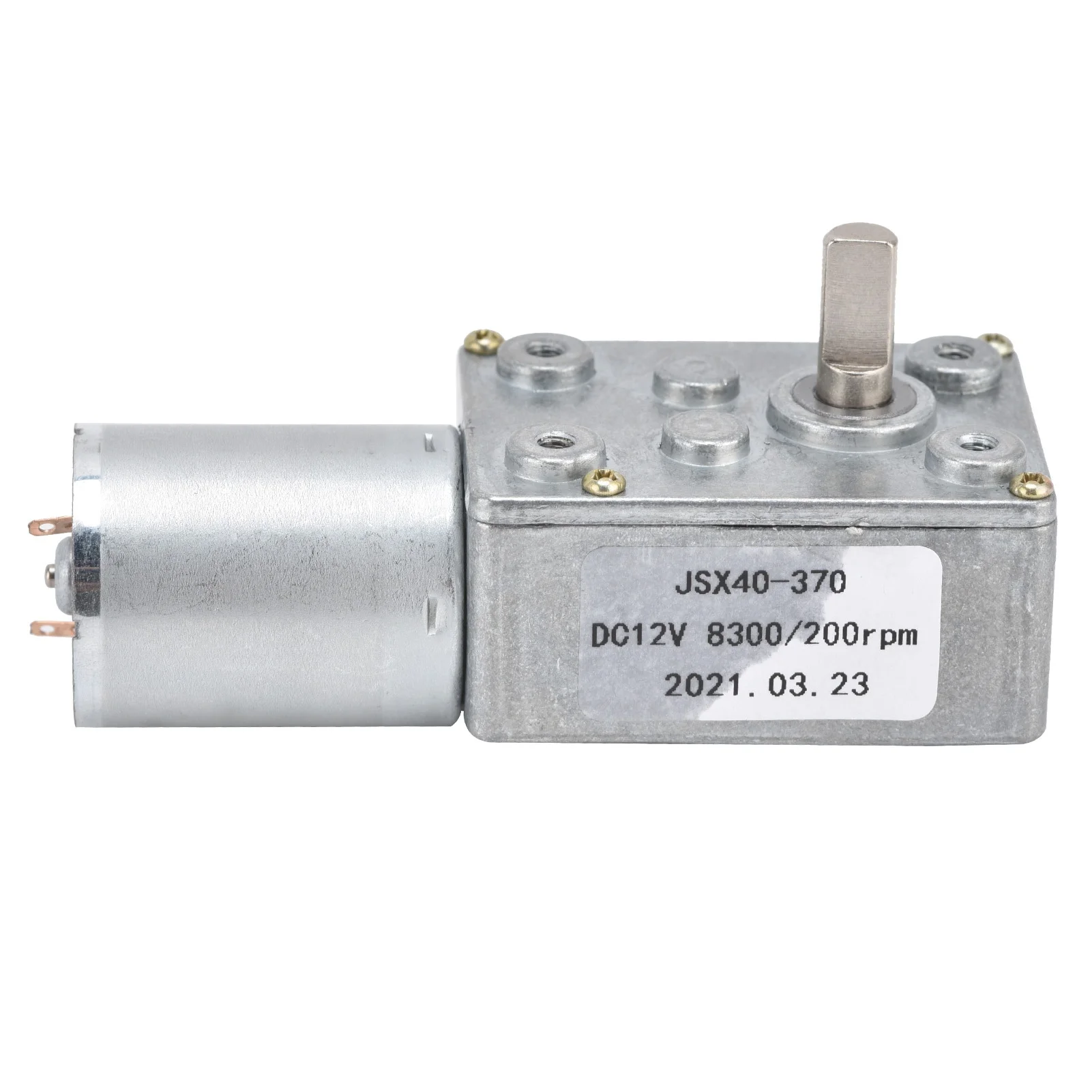 Worm Gear Motor JSX40370 SelfLocking DC 12V 200RPM Speed Reduce Electric Reducer Engine