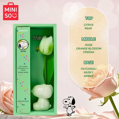 Imagen 2 del producto Difusor de Aroma sin Llama para el Hogar Miniso Snoopy, Aroma a Jazmín y Fresia, Ambientador para el Hogar y la Habitación