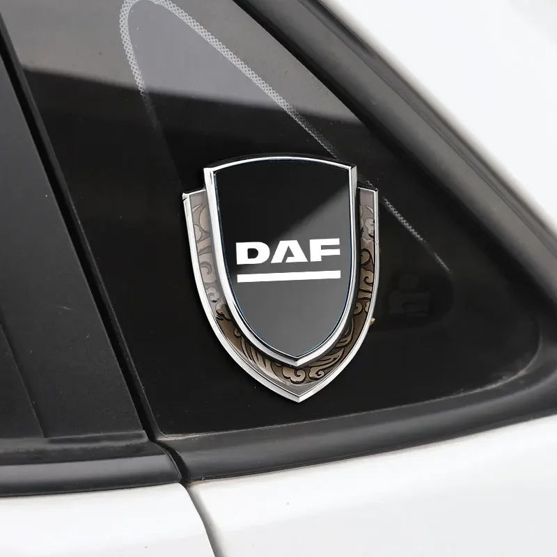 Car body 3D metal auto accsesories Car Styling Logo Badge Body Window Sticker For DAF XF 95 105 CF LF VAN view 6