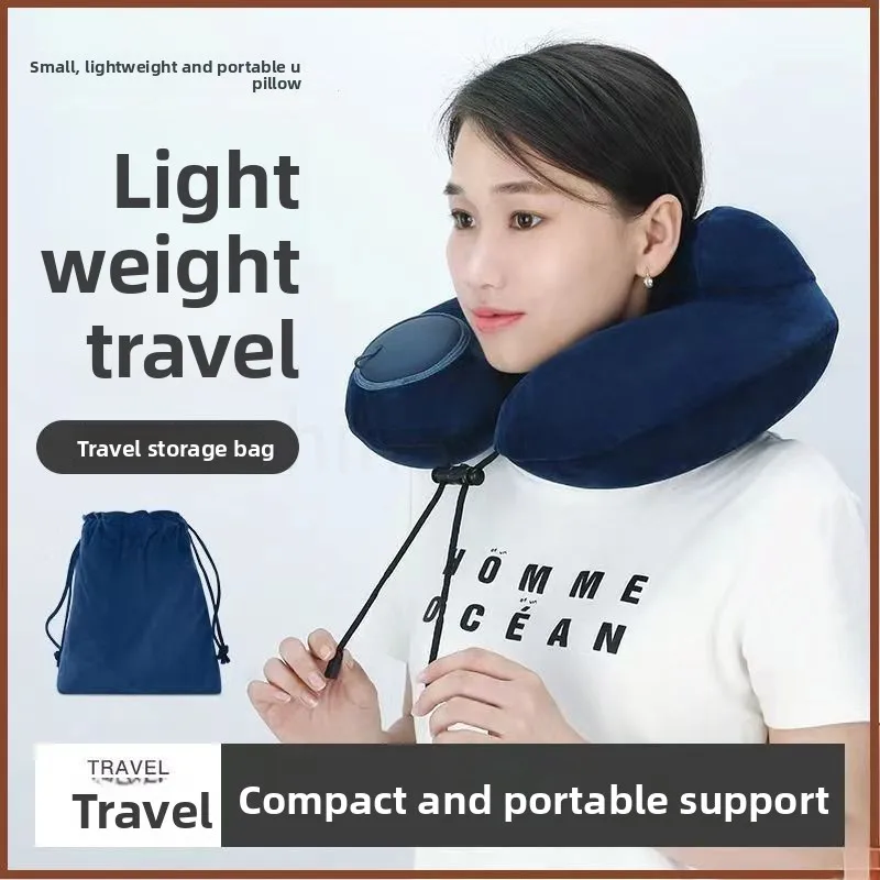 

U-образная подушка для горба, надувная портативная подушка для защиты шеи для деловых поездок.