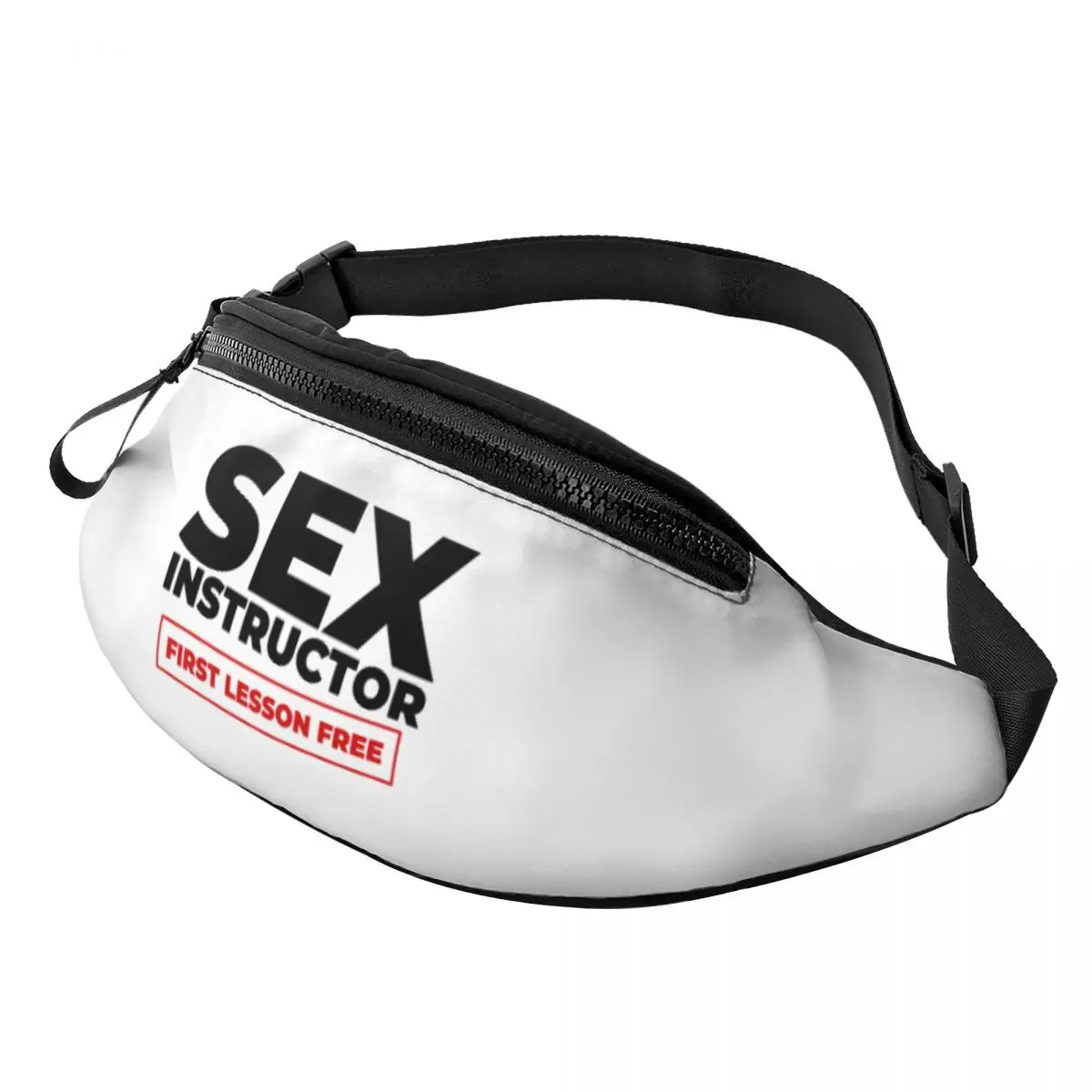 Sex Instructor Fanny Pack Women Men Cool Crossbody Waist Bag for Camping Biking Phone Money Pouch