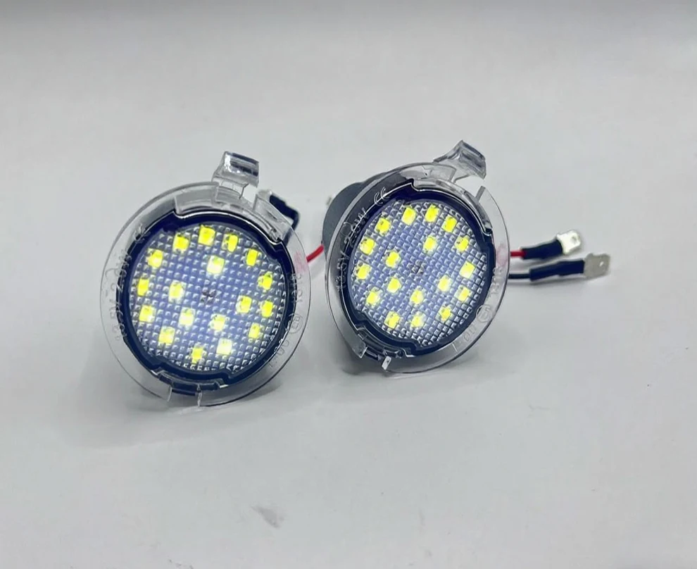 2Pcs LED Under Side Mirror Puddle Light white 6000k Canbus for Ford Edge Fusion Flex Explorer Mondeo Taurus F-150 Expedition
