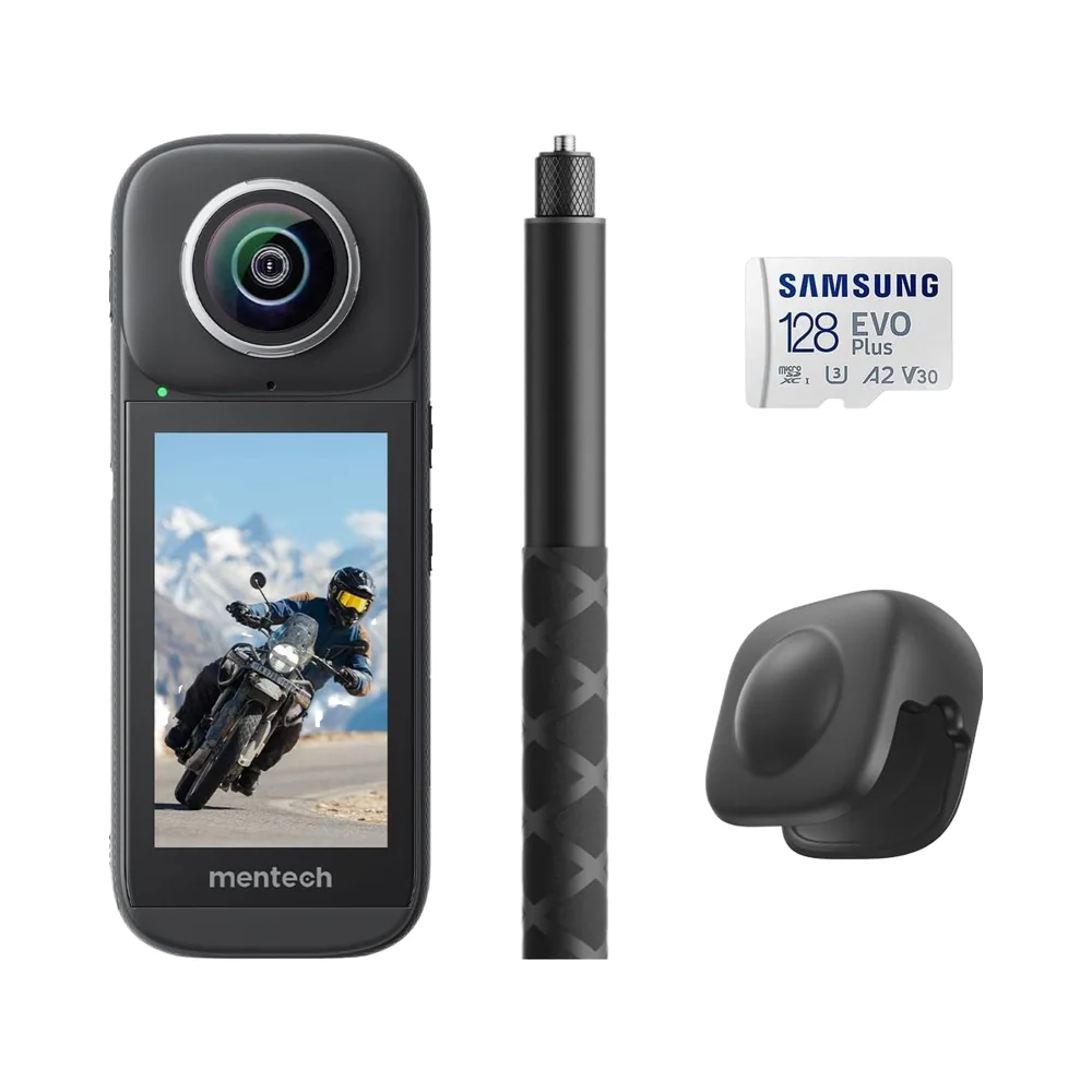

PanoX V3 Waterproof 8K 360 Action with 12K 360 Photo & 5s Transmission In- Editing GPS 4K 128GB Built-in Memory