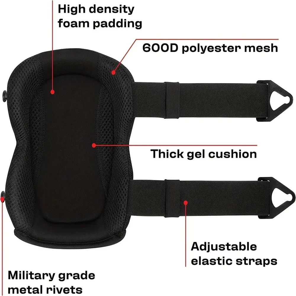 1 Pair of Professional Knee Pads-Thick Gel Cushion,Double Straps & Adjustable Clips - Perfect for Work Construction Gift