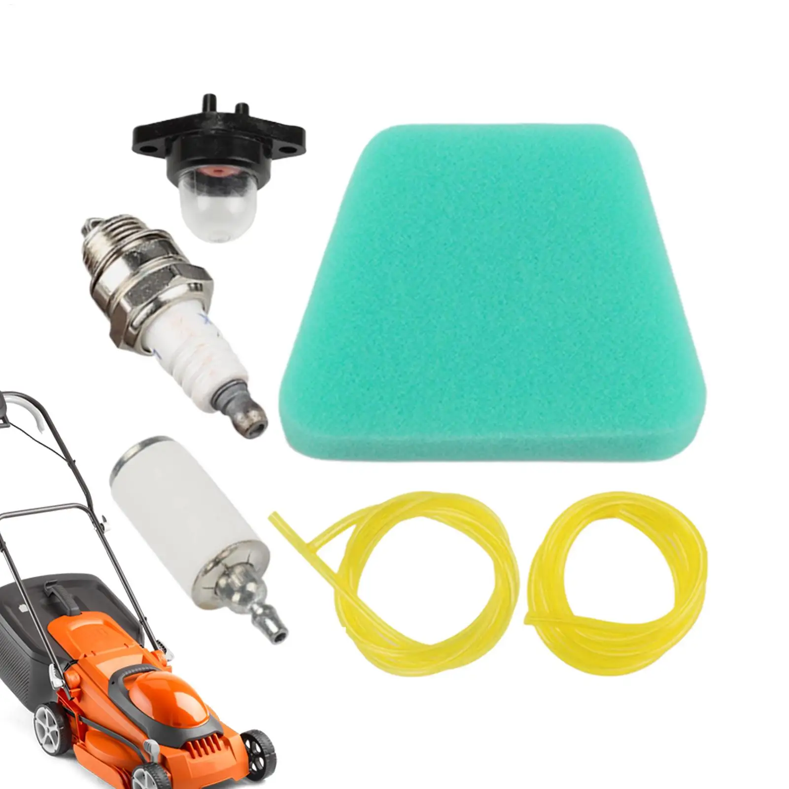 

Lawn Mower Air Filter Sting Trimmer Filter Hose Tube Spark Plug Kit Mowing Machine Accessories For Farm Equipment Upkeep