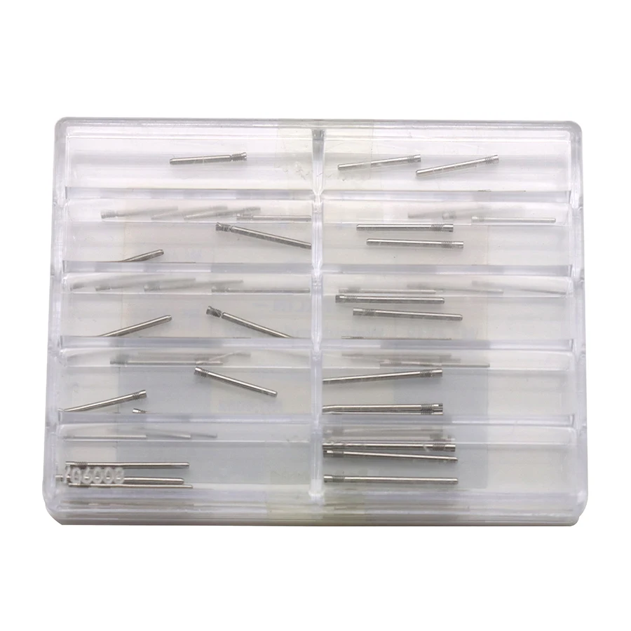 Peças de relógio, parafusos de cabeça plana de pulseira de relógio de aço inoxidável balão azul, parafusos métricos em caixa