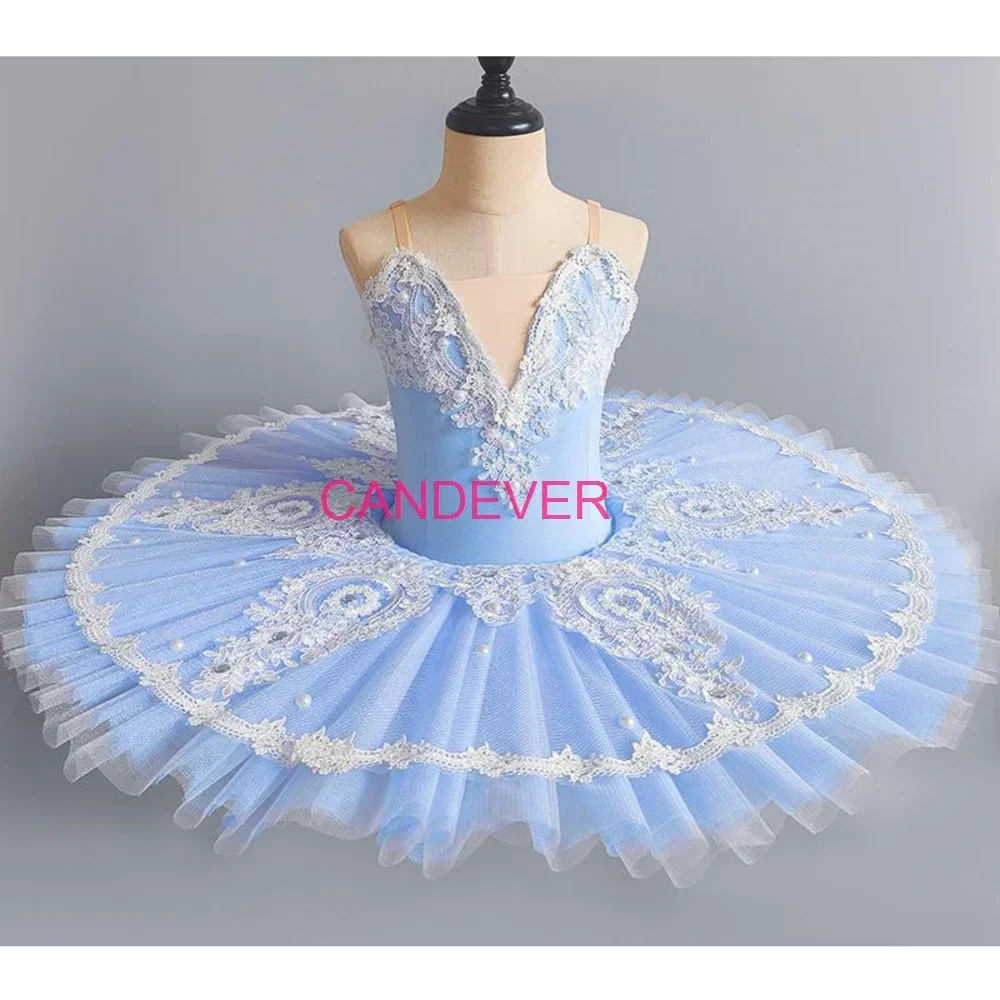 Professionele Ballet Tutu Meisjes Roze Blauw Platter Pannenkoek Tutu Ballerina Feestjurk Volwassen Vrouwen Kind Kinderen Ballet Dans Kostuum