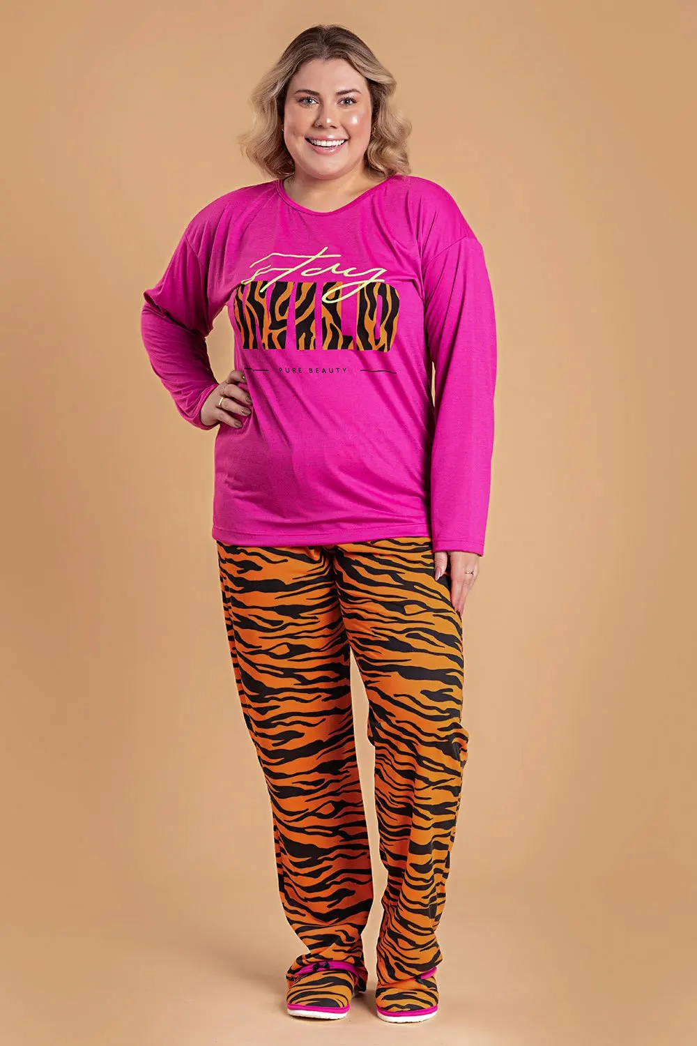 Women's Pajamas Plus Size Wild Pink