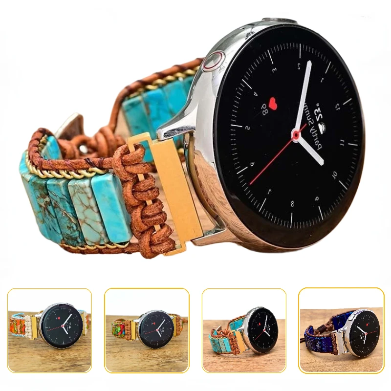 

22mm 20mm Braided Nylon Strap for Samsung Galaxy Watch 7 6 5 Huawei Watch 3/4/GT4-3-2 Pro Bohemian Bracelet Amazfit GTR/GTS Band