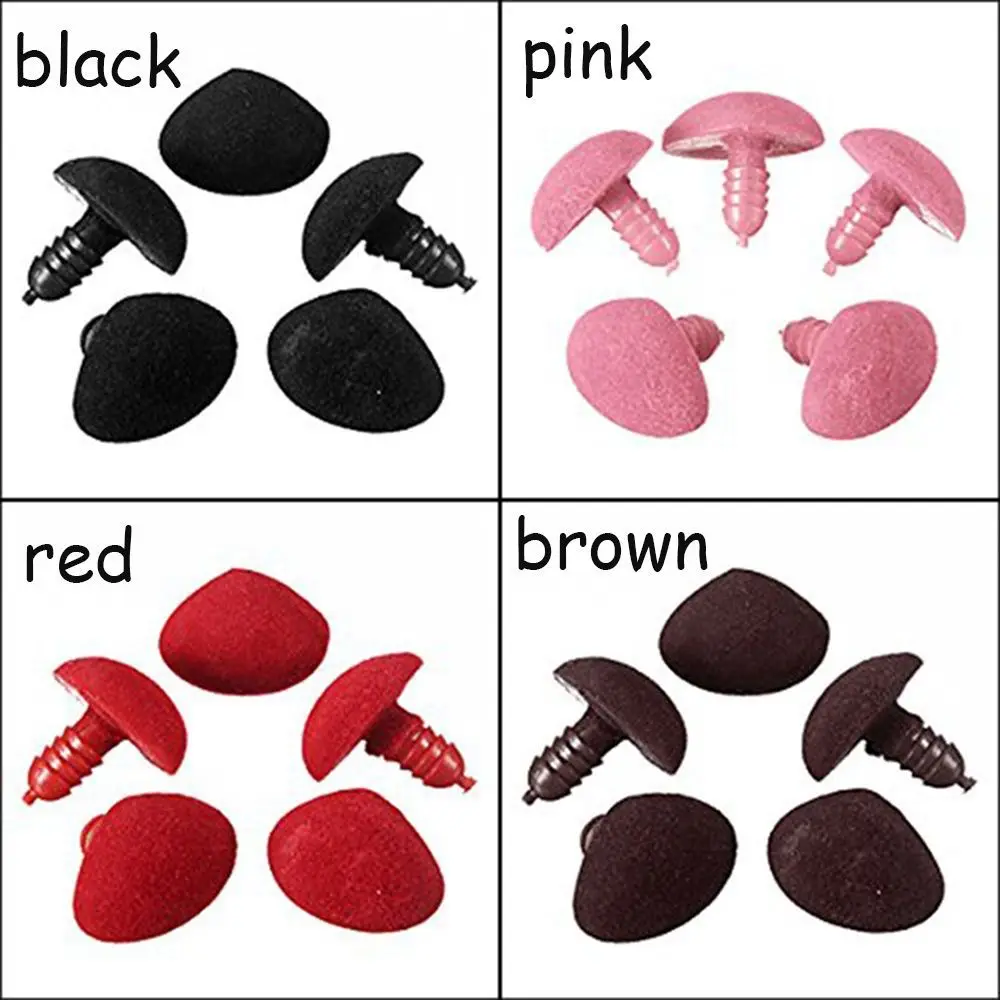10 Stuks Plastic Driehoek Neus Fluwelen Neus Beer Knoppen Diy Tool Voor Beer Speelgoed Veiligheid Neus Hot Koop Voor Speelgoed Poppen Diy Accessoires