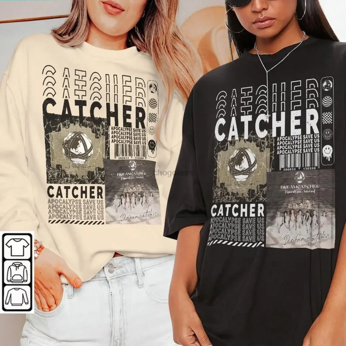 Dreamcatcher Kpop Shirt Y2K Merch Vintage Dreamcatcher Worlldd Tour 2023 Album Graphic Tee Unisex Hoodie L2404K