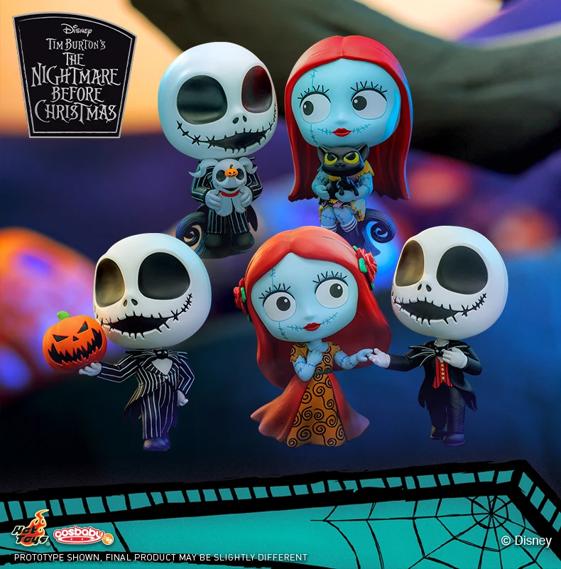 New Hot Toys The Nightmare Before Christmas Sally Skull Jack Mini Collection Doll Set Dancing Version Sitting Version