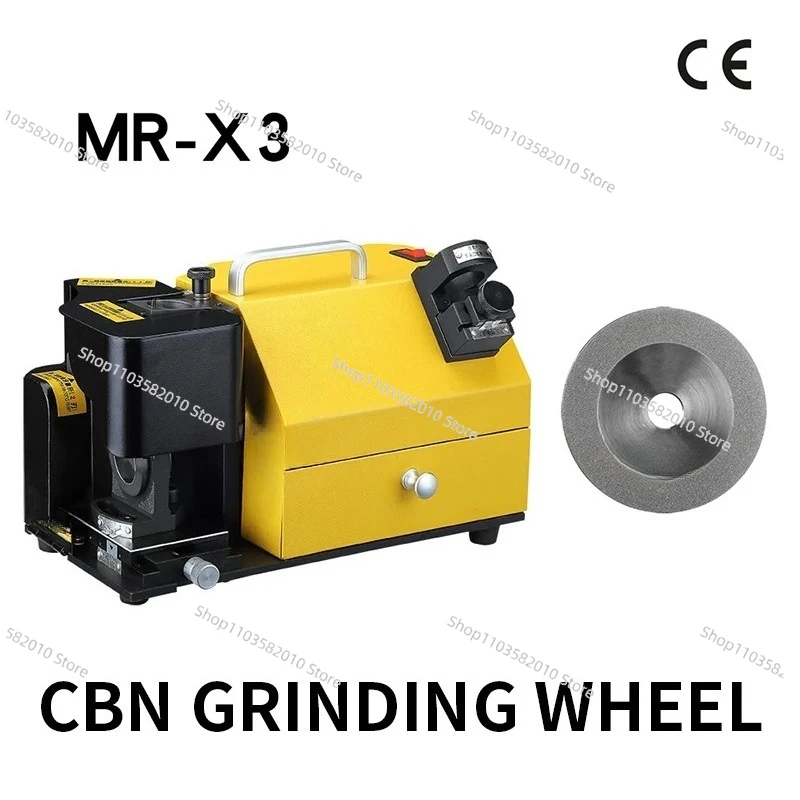 MR-X3 Milling Cutter Grinder ф4-ф14, 2/3/4 Flute End Mill Sharpener CBN/SDC Wheel for HSS/Carbide