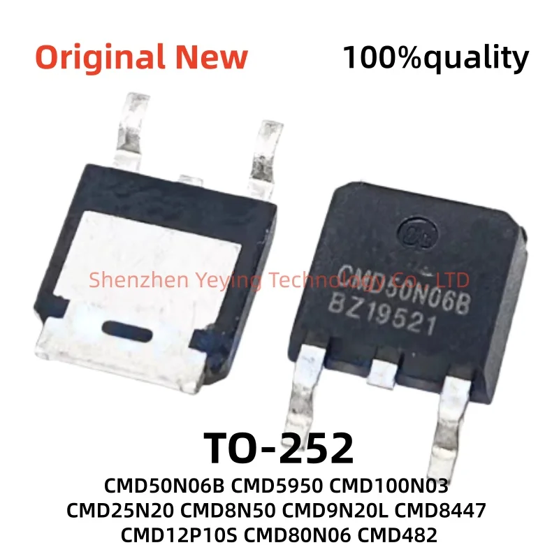 10Pcs/Lot 100% New Cmd50N06B Cmd5950 Cmd100N03 Cmd25N20 Cmd8N50 Cmd9N20L Cmd8447 Cmd12P10S Cmd80N06 Cmd482 To-252